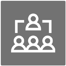 Icône représentant la gestion du personnel et des ressources humaines