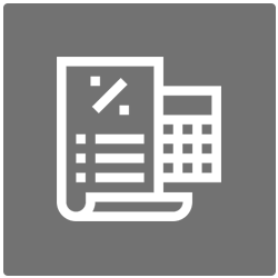 Icône représentant la comptabilité et la gestion des chiffres pour les entreprises